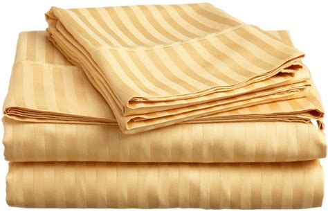 Buy Bedding Castle,Luxurious Ultra Soft - Striped Cotton Sateen 4 Piece ...