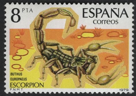 SCG10709 - Spain 1979 Fauna – Scorpion & Starfish Pair – Stamp and ...