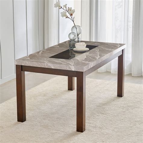 Buy Harmony Sia Faux Marble Top 6-Seater Dining Table - Grey from Home ...