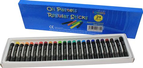 Bright Ideas Regular Oil Pastels - 12 Pack of Black Colour Oil Pastels ...