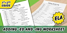 Year 2 Adding -ed and -ing to Verbs with a Long Vowel Worksheets