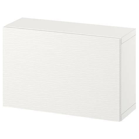 BESTÅ wall-mounted cabinet combination, white/Laxviken white, 60x22x38 ...