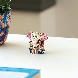 Buy ExclusiveLane Meenakari 'Car Ganesha' Idol for Car Dashboard Home ...