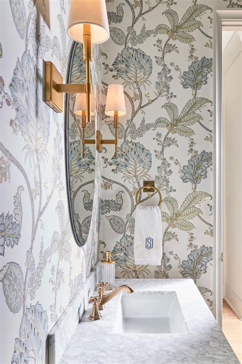 Best bathroom wallpaper idea - Farmhouse bathroom wallpaper accent wall ...
