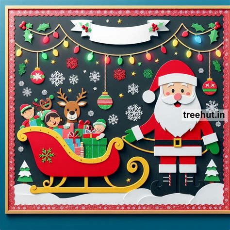 Santa Claus on a Sleigh Bulletin Board and Classroom Activity Ideas for ...