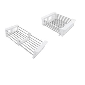 SC SMART Stainless Steel Sink Dish Drying Rack – Adjustable, Rust ...