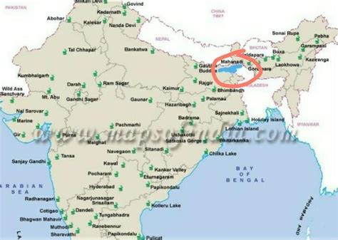 Locate Mahanadi Wildlife Sanctuary on Indian Map. Don't Spam please ...