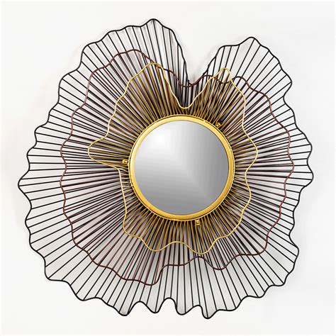 Laurel Aysmmetric Wired Design Decorative Mirror | Dekor Company