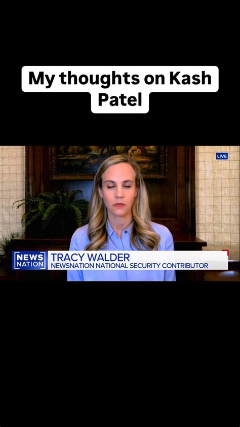 Tracy Schandler Walder | I’ll post another video later on crime/natsec ...