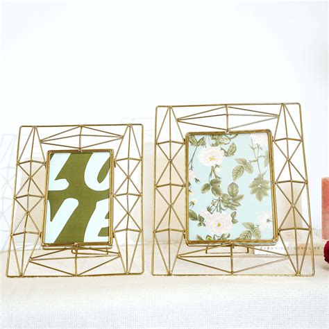 Modern Geometric Frame Set of 2, (4x6 & 5x7)