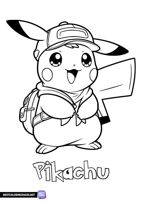 A Coloring Sheet Of Pikachu