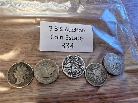 Lot - 5 Misc Year Silver Quarters