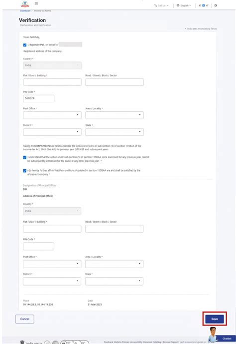 Form 10-IC User Manual | Income Tax Department