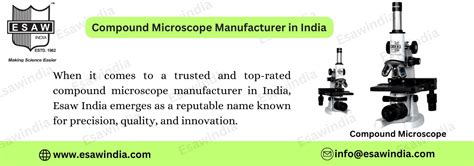 Compound Microscope Manufacturer in India | ESAW Microscopes and Labware