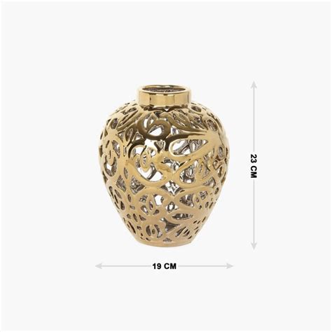 Buy Galaxy Spherical Carved Vase from Home Centre at just INR 1999.0