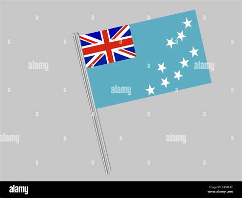 Beautiful national flag of Tuvalu, know as Ellice islands, original ...