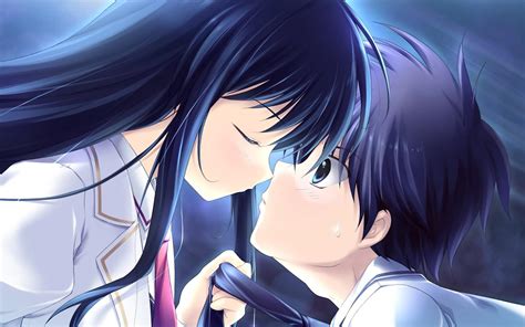 Cute Anime Girl And Boy Kiss Wallpapers - Wallpaper Cave