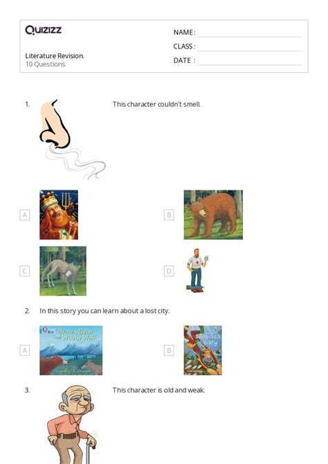 50+ Response to Literature worksheets on Quizizz | Free & Printable