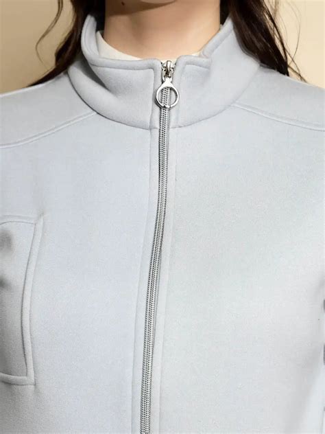 Light Blue Solid Full Sleeve Turtle Neck Fleece Sweatshir...