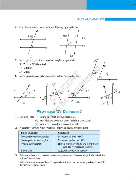 Lines And Angles - NCERT Book of Class 7 Mathematics