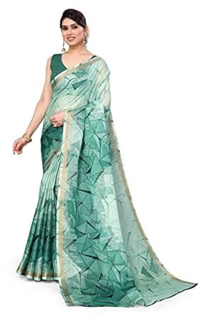 Buy MIRCHI FASHION Women Cotton Blend Geometric Printed Saree with ...