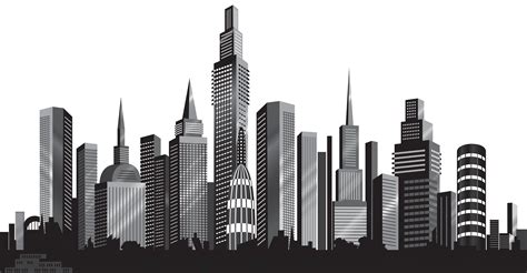 City Skyline Silhouette Clipart