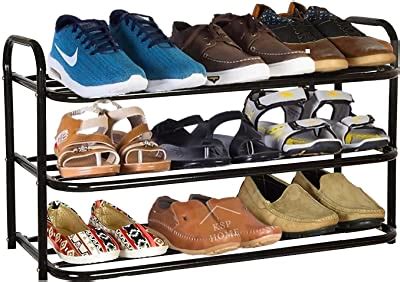 KSP HOME Heavy Metal Shoe Rack (5 Shelves) Foldable Open Book Shelf ...