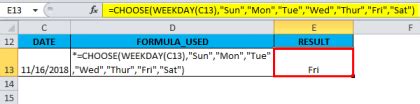 Image result for Weekday Excel-Formula Text