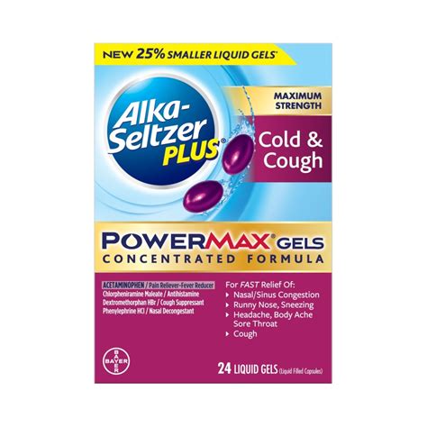 Alka-Seltzer Plus® Alka-Seltzer Plus® Cold & Cough PowerMax Gels ...