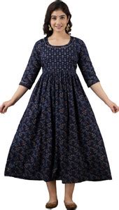 DAZZLE HUB Women Fit and Flare Blue Dress - Buy DAZZLE HUB Women Fit ...