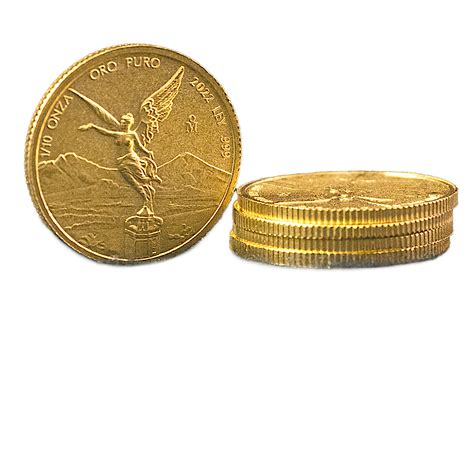 5 pcs of 1/10 oz 2022 Mexican Gold Libertad Coins - Total 0.5 oz Gold