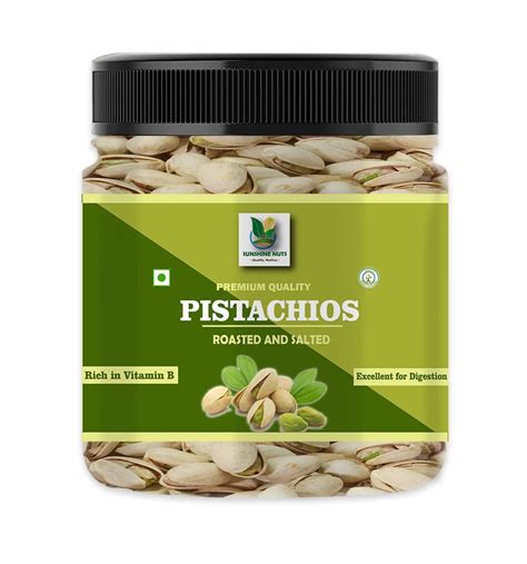 SUNSHINE NUTS Roasted & Salted Pistachios Pista Dry Fruit- 250G | Nuts ...