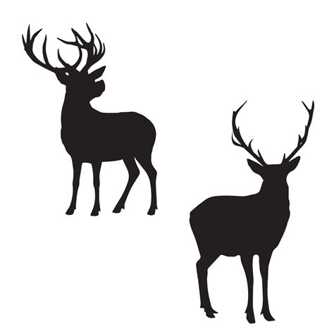 deer silhouette art 7163505 Vector Art at Vecteezy