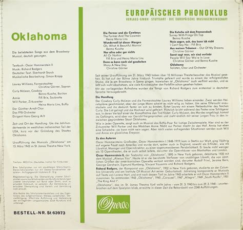 Hans-Georg Arlt. FFB-Orchester. Rodgers. Oklahoma. Die beliebtesten ...