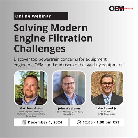 🌟 Maximize your equipment's potential 🌟 Join Donaldson's Matthew Gram ...