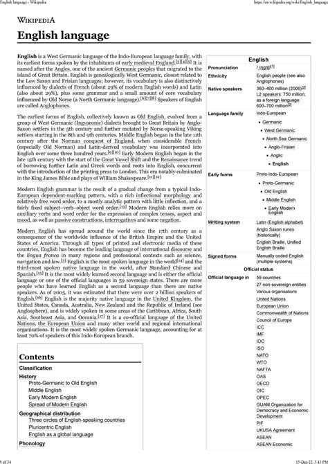 English language - Wikipedia-1-5 - English Pronunciation /ˈɪŋɡlɪʃ/[1 ...