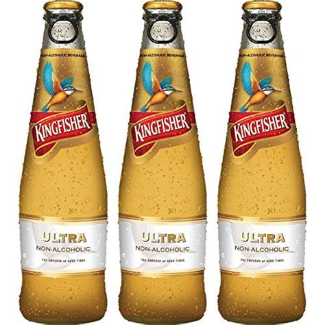 Kingfisher Ultra Non Alcoholic Beer, 300ml Glass Bottle (3 Bottles ...