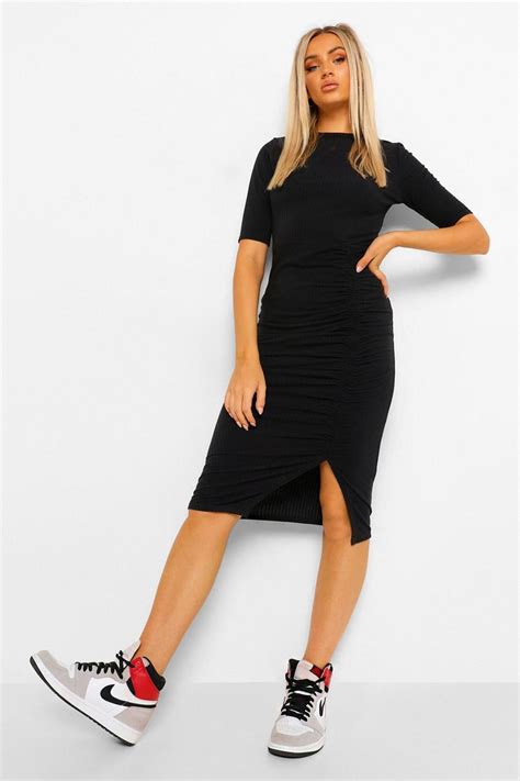 Extreme Split Cap Sleeve Midi Dress | boohoo