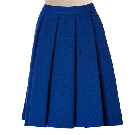 Buy online Blue Polyester Pleated Skirts from Skirts & Shorts for Women ...