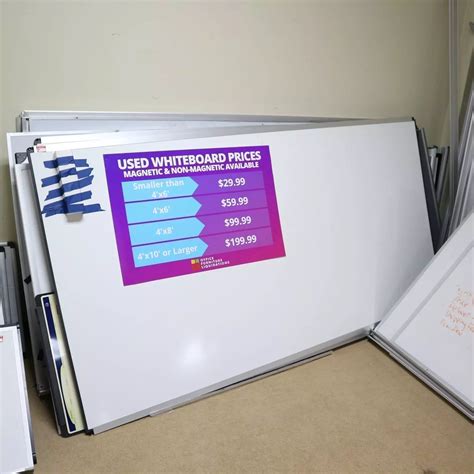 4 ft x 8 ft White Wall Mount Dry Erase Board | Office Furniture ...