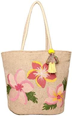 Buy ASTRID Cotton Tote Bag for Women and Girls with Zip,Tassels ...