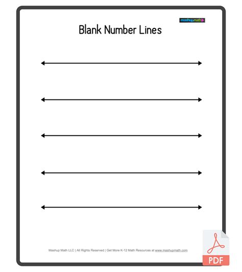 Free Blank Number Lines—All Grade Levels — Mashup Math