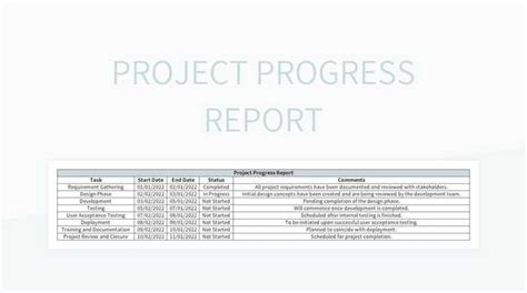 Image result for Progress Report Template Excel