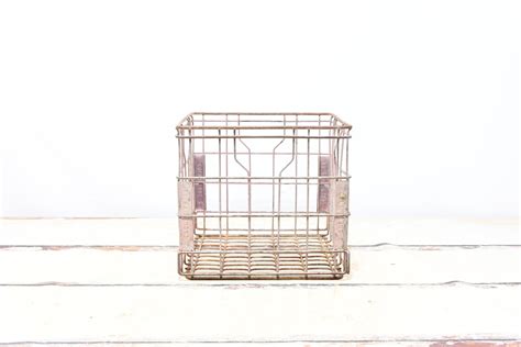 Wire Harmony Farms Dairy Metal 1971 Milk Crate Columbus Ohio Delivery ...