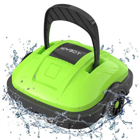 WYBOT Wireless Pool Robot with Double Motor, Self-Parking, Strong ...