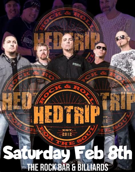 Sat 2/8 - HEDTRIP ROCKS THE ROOF!, The Rock Bar & Billiards, Madison, 8 ...