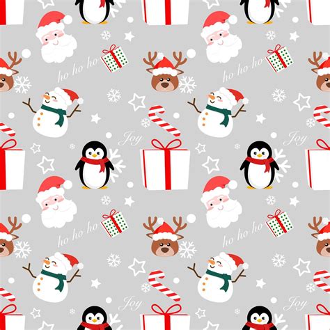 Christmas and New Year Gift Wrapping Paper Ideas Seamless vector ...