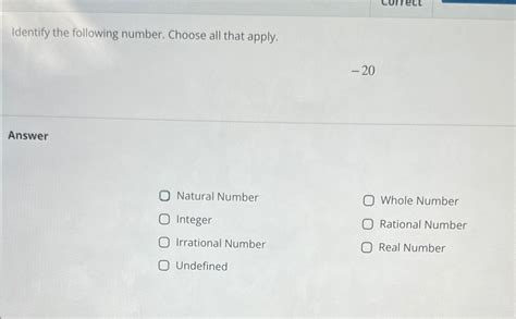 Solved Identify the following number. Choose all that | Chegg.com