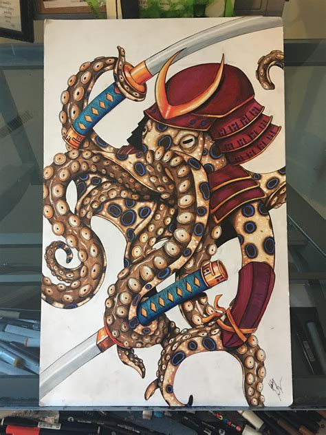 Japanese Octopus Drawing