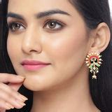 Tahira Glorious Red Mini Crown Earrings – VOYLLA